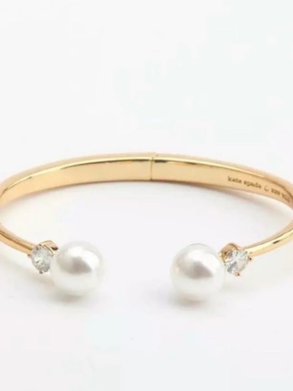 kate spade "Pearl of Wisdom" Open-Hinged Bangle Bracelet - Picture 6 of 6